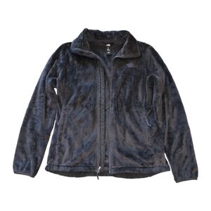 The North Face Black Ostito Fleece Jacket Small Women's Full Zip Teddy Soft